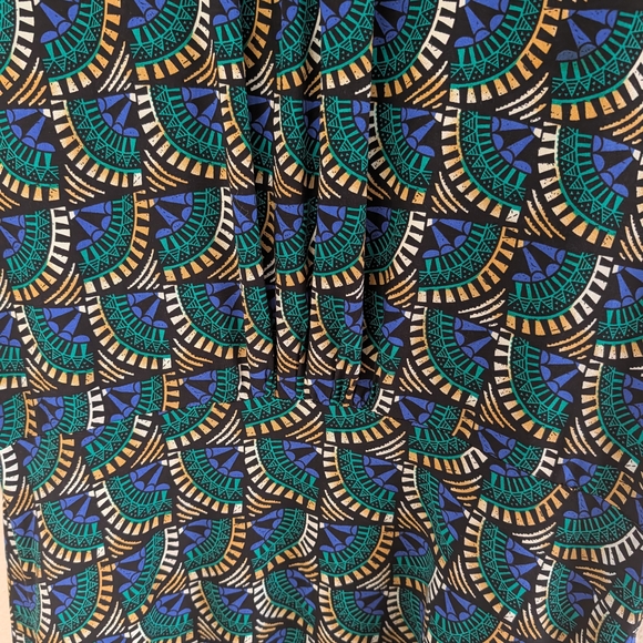 Silk and Salt Womens XL Wrap Midi Dress Boho Geometric Print - Picture 7 of 7